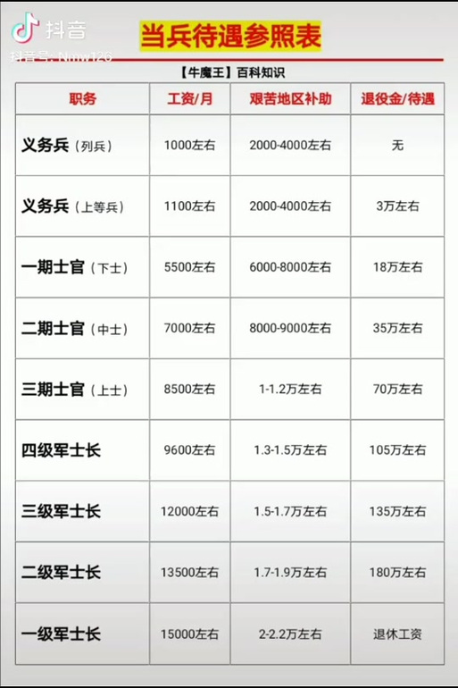 軍士長軍銜與工資待遇詳解，軍士長軍銜與工資待遇全面解析