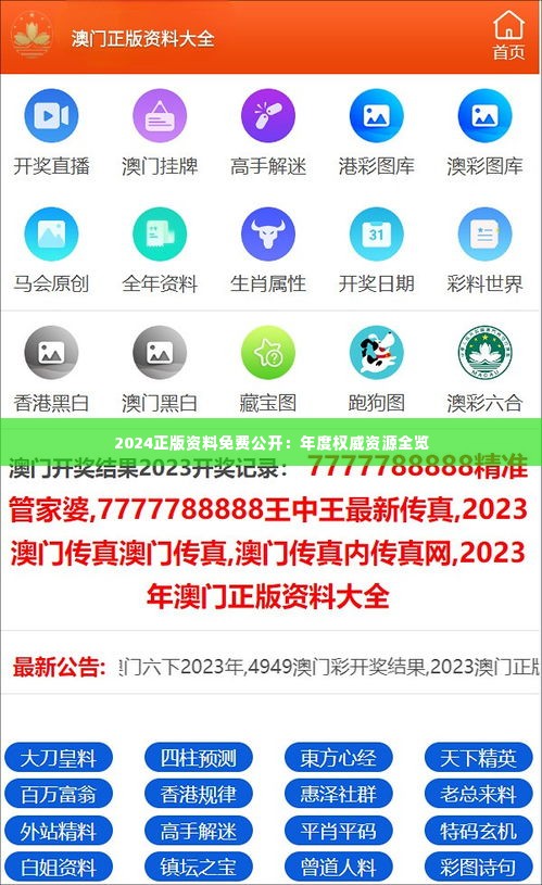 2024正版資料免費(fèi)公開(kāi)，獲取優(yōu)質(zhì)資源的全新途徑，優(yōu)質(zhì)資源獲取新途徑，2024正版資料免費(fèi)公開(kāi)